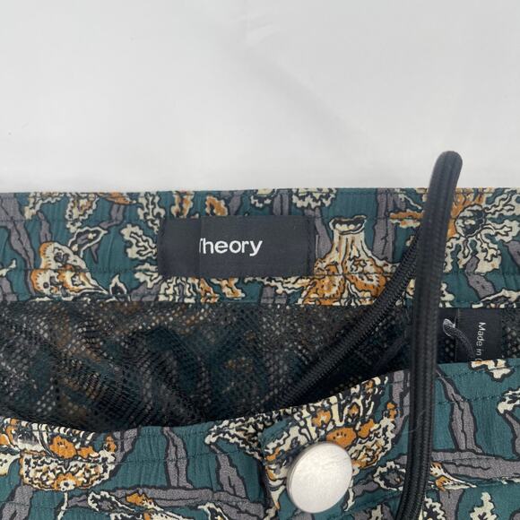 THEORY Trunk Shorts Extra Large Track Swim Sabal Palm Designer Luxury Mens Beach - Picture 5 of 16